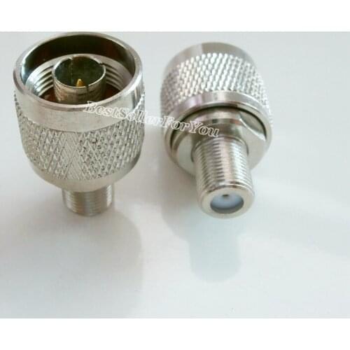 1Pcs N-Type N Male Plug To F Type Female Jack RF Coaxial Adapter ConnectorBrass
