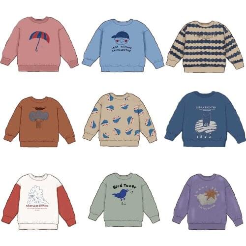 Kids Sweatshirt Brand New Autumn Winter Thick Boys Girls Cartoon Print Sweater Baby Children Fashion Outwear Clothes Tees Tops
