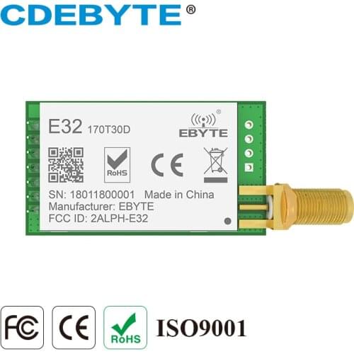 Ebyte E32-170T30D SX1278 UART 170MHz 30dBm 1W LoRa Module Long Range DIP IoT Transceiver