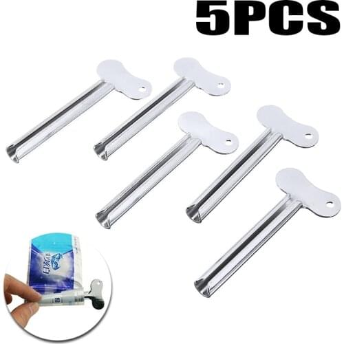 5Pcs Toothpaste Squeezer Home Bathroom Accessories Plastic Tube Key Shape Toothpaste Squeeze Extruder