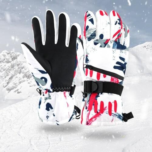 Winter Snowboard Thick Men Gloves Waterproof Fleece Warm Touch Screen Ski Motorcycle Snowmobile Sports Women Gloves