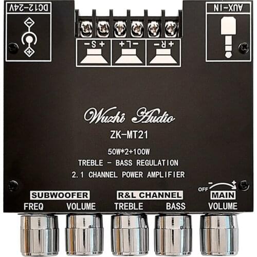 ZK-MT21 2.1 Bluetooth 5.0 Subwoofer Amplifier Board Audio Stereo Amplifier Module