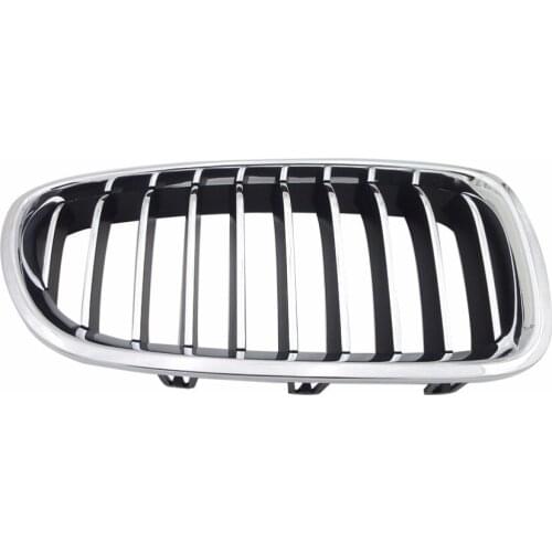 1Pcs RH Chrome Front Bumper Upper Grill Grille Kidney Grille Right Side For BMW 5Series F10 F18 2014-2015