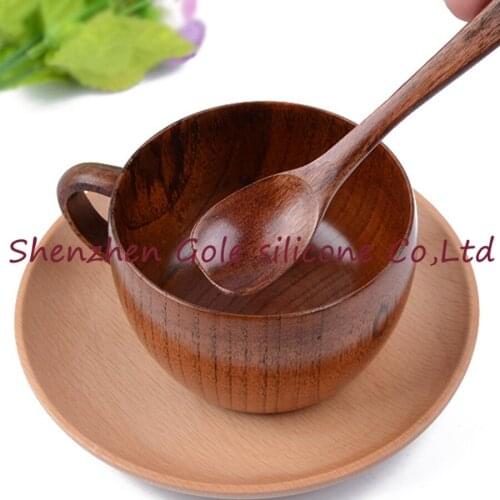 20pcs/lot Natural Jujube Bar Wooden Cup Mugs With Handgrip Coffee Tea Milk Travel Wine Beer Mugs For Home Bar