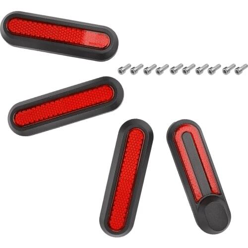 4 Pcs Red Refitting Decorative Shells and Reflector Bars With 10 Screws For Xiaomi Mijia M365/1S/Pro/Pro2/Lite Electric Scooter