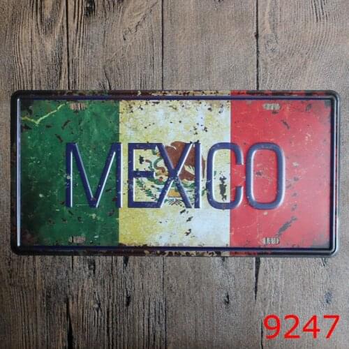 Bar Dec Country Name Metal Plates Vintage Metal tin sign Bar Wall art craft painting metal art for Home Bar Store Pub 15x30cm