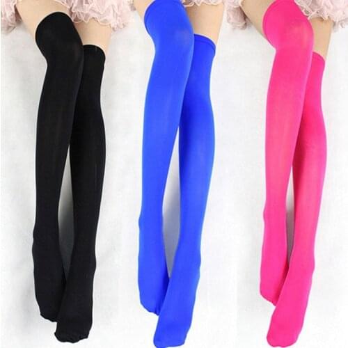 Black Lolita Socks Women Funny Sexy Thigh High Nylon Long Stockings Cute Over Knee Socks For Girls Sexy Lingerie
