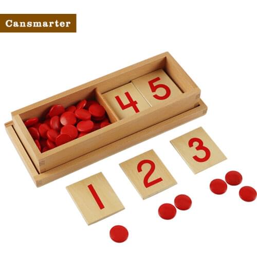 Number 1-10 Puzzles With Box Math Toys Beechwood Montessori Materials Teaching Aids Professional Toy Games for Children MA008-3