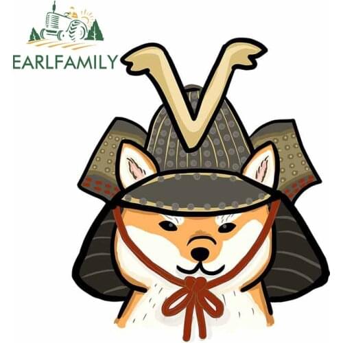 EARLFAMILY 13cm x 10.7cm for Shiba Inu Cartoon Car Sticker DIY Decal Personality Sunscreen Surfboard Motorcycle Vinyl Car Wrap