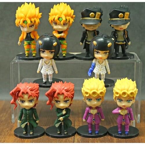 Giorno Giovanna Bruno Bucciarati Kujo Jotaro Dio Kakyoin Noriaki Q Version PVC Figures Toys Dolls 5pcs/set 2 Types