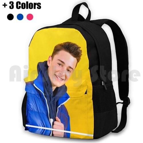 Noah Schnapp Blue Jacket Outdoor Hiking Backpack Riding Climbing Sports Bag Noah Schnapp Noahschnapp Things Millie Willbyers