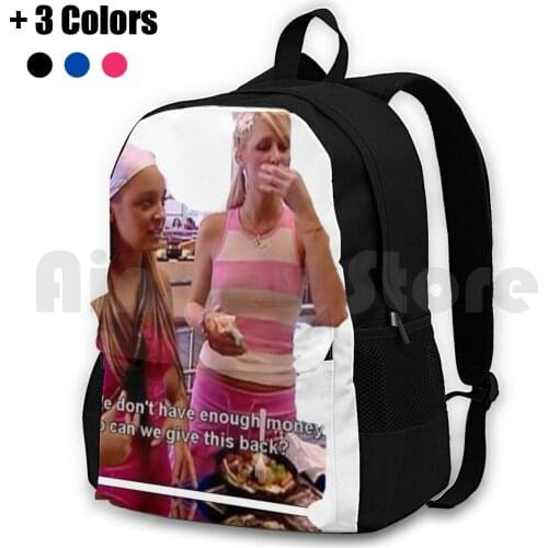 And Outdoor Hiking Backpack Waterproof Camping Travel Money Pink Fast Food Vsco Funny Meme Paris