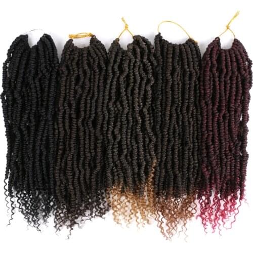YiHan Hair Braid Extension Bomb Twist Crochet Hair 14 Inch 24 Strands Ombre Synthetic Crochet Hair Extension For Women