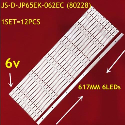 LED Backlight strip 6 lamp For akai aktv655 JS-D-JP65EK-062EC (80228) E65EK-P1000/600-2BN 6V/LED