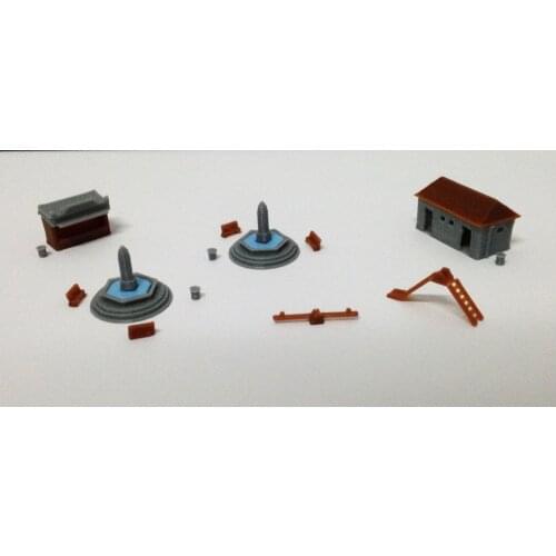 Outland Models Park & Plaza Accessories Fountain Toilet... Z Scale 1:220 Railway