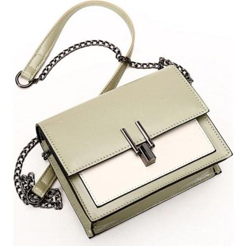Fashion Small Womens Messenger bags PU Leather Chain Shoulder Strap Shoulder bag Casual Tote Womens Crossbody bags 2020 New