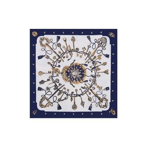 Satin Neckerchief Chiffon Square Silk Scarf Kerchief Twill Geometric Printing Women Necktie Lady Fashion Scarves