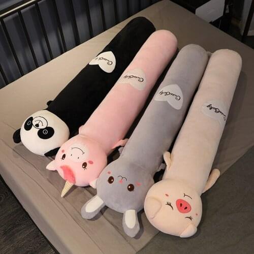 95/140CM Cartoon Animal Rabbit Unicorn Pig Panda Plush Toys Stuffed Soft Long Sleeping Pillow Dolls Children Birthday Gift