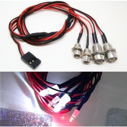 RC LED Night Headlamps Headlights 3/5mm LED Light for Model Drift Crawler Car Accessories Car Headlig Line Light hts