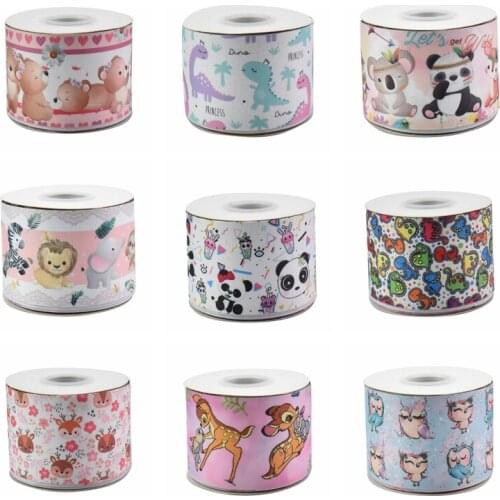 22MM 25MM 38MM 50MM 75mm Printed Pattern on Grosgrain Ribbon for diy ribbon