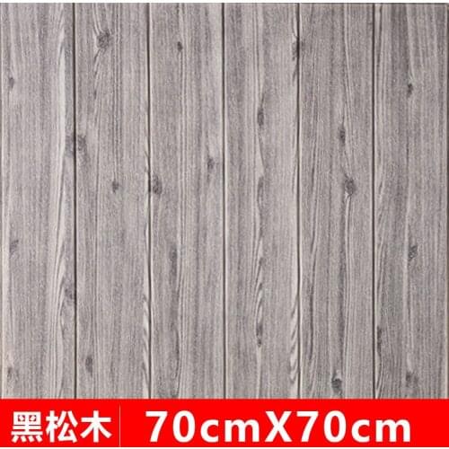Self-Adhesive Wall paper 3D Wood-Grain Wall Sticker Foam For Kitchen Living Bedroom Home Decor DIY Room Decoration