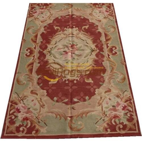Woven wool carpet Pure Wool Palace Carpet Bedroom Shop Weave Grid European Carpet A Room Luxurious Court