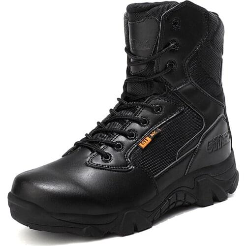 Military Leather Combat Boots for Men Combat Bot Infantry Tactical Boots Askeri Bot Army Bots Army Shoes Outdoor Work Big Size