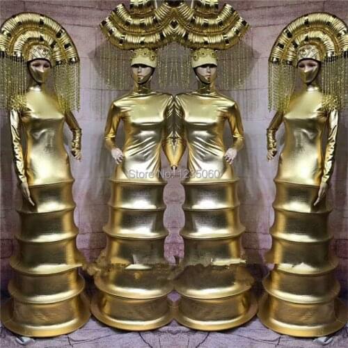 WYY New design modern wedding female song ds stage dance show catwalk opening Egypt long skirt concert costume