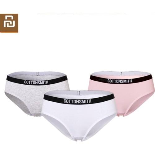 Youpin New Cotton women underwear No trace of ventilation Hip Breathable Underpants Comfortable Briefs underpants knickers