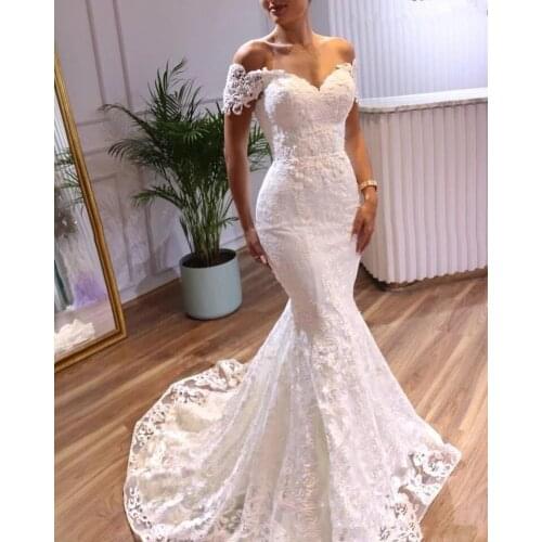 Angelsbridep Sweetheart Appliques Mermaid Wedding Dresses vestidos de novia Tulle Formal Bridal Gowns свадебное платье 2021