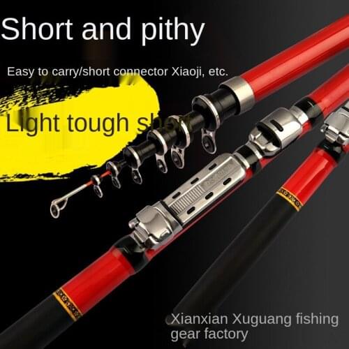 100% original Portable Rotary 1.5M-3.0M Carp Fishing Rod glass Fiber Telescopic Travel Sea Boat Rock Baitcasting Fishing pole