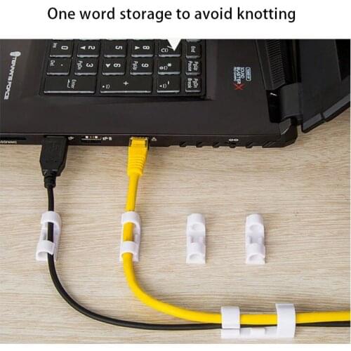 18/20PCS Cable Clips Management Holder Cord Wire Line Organizer Self-Adhesive