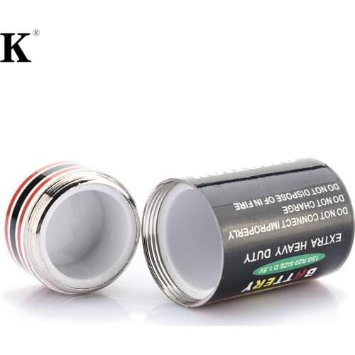 1PCS Creative Hidden Money Coins Container Case Pill Box Battery Storage Boxes Battery Secret Stash Diversion Safe 4.5*2.4cm