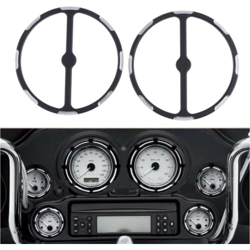 2pcs Aluminum Round Speaker Trim Ring Grille Cover for Harley Touring