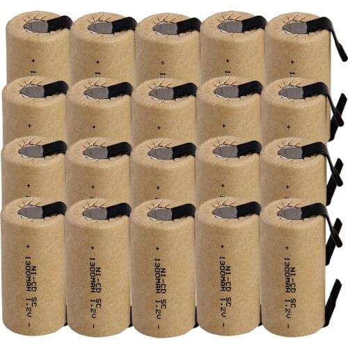20 pcs SUBC battery SC batteries replacement for power tools 1.2v nicd 1300mah RUSSIA FRANCE SPAIN UK US GERMANY fast ship