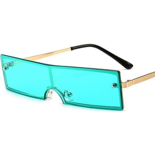 2019 Fashion Small Rimless Women Sunglasses Luxury Square Ladies Designer Sun Glasses