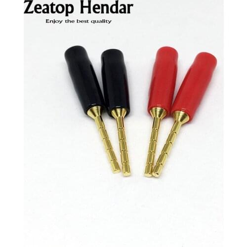 50Pcs Gold plated Copper 2mm Banana Plug Terminals Amp Wiring Pin Plug Small Banana Plug Hifi Speaker Connector