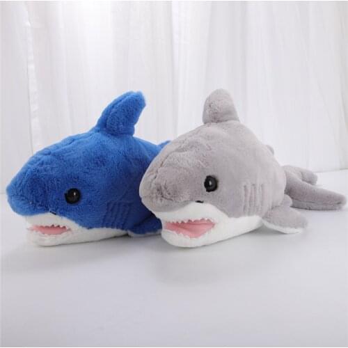 50cm Super soft shark doll stuffed plush toy cute holding sleeping bedroom cushion girl birthday present 2 color