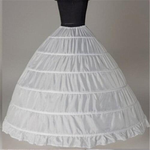 6 Hoop Petticoat for Ball Gown Underwear Crinoline Wedding Accessories Quinceanera Dress Underskirt