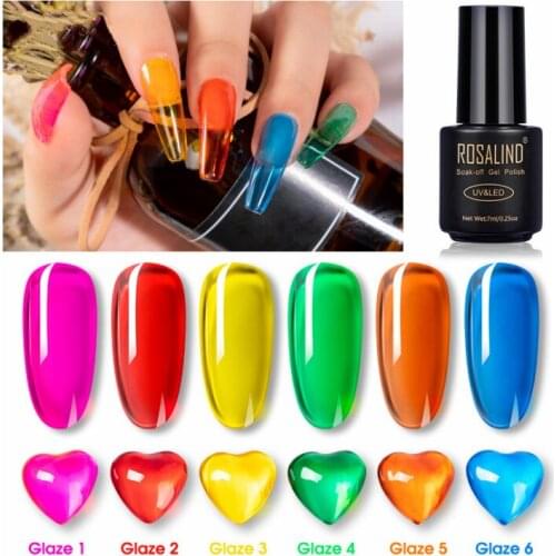 7ml Fluorescent Color Gel Nail Polish Green Yellow Matte Colors UV LED Soak Off Vernis Neon UV Gel Varnish Nail Art Gel
