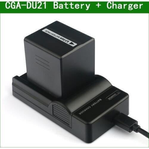 LANFULANG Battery and USB Charger for Panasonic CGA-DU21 and VDR-D308 VDR-D100 PV-GS65 VDR-D105 PV-GS200 PV-GS250 PV-GS19