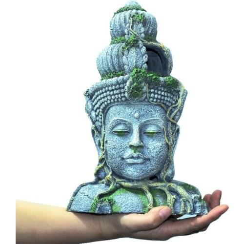 Aquarium Decoration Fish Tank Landscaping Fish Shelter Buddha Statue Ornaments Aquascape Landscape Home Decor Accessories