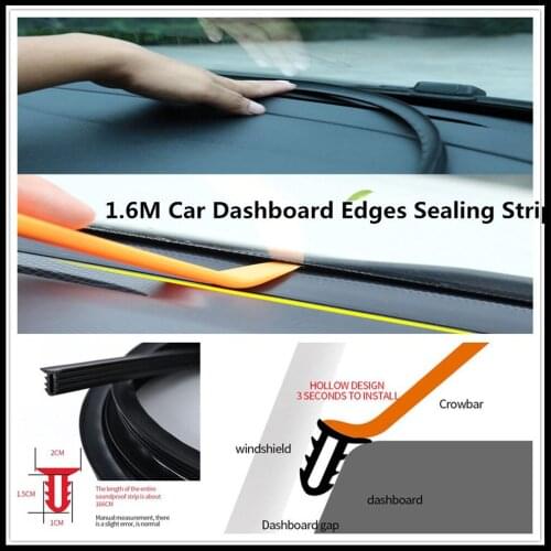 1.6M Car Dashboard Strip Front Sealing Rubber for Chevrolet Miray Caprice Agile Stingray Aveo5 Matiz Lumina HHR