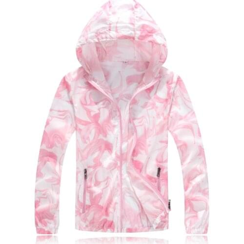 One Piece Ultrathin Gradient Print Running Jackets For unisex Thin Skin Sports Jacket Hooded Cardigan Quick Dry Sun Protection