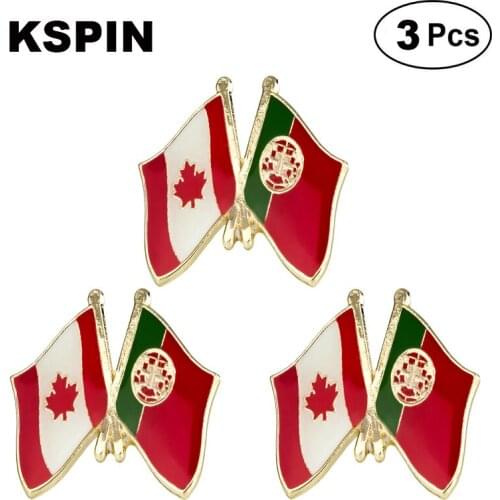 Canada & Portugal Frendship Lapel Pin Brooches Pins Flag badge Brooch Badges