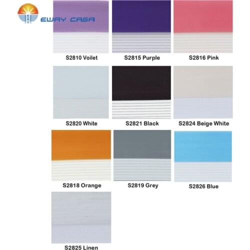 Multicolors EWAY CASA Customized ANTI-UV Rainbow Roller blinds Zebra blinds Shadow Shutters Window Curtain Home Decor No.ZB_S28