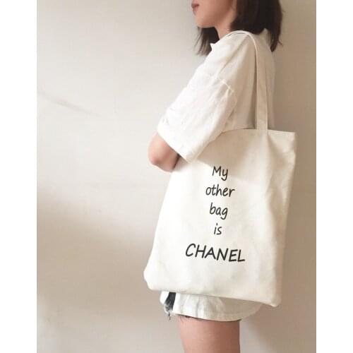 YF Ladies Canvas Tote Bag Eco Shopping Bag Ladies Large Capacity Shoulder Bag 2019 Ladies Foldable Beach Shopping Bag