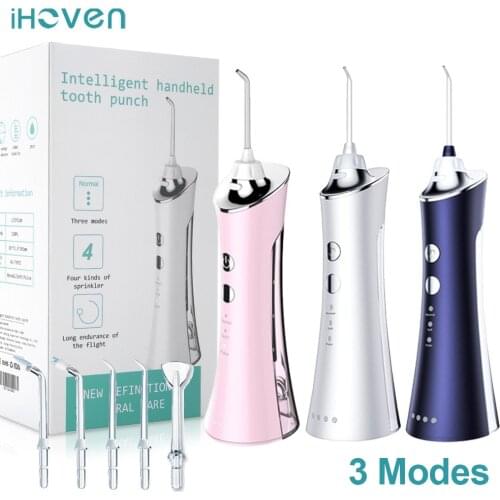 IHoven Dental Oral Irrigator USB Portable Water Flosser For Teeth Irrigators Water Teeth Mouth Clean Oral Jet Nasal Cleaner