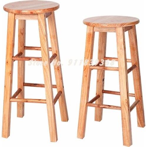 Custom Solid Wood Bar Stool Bar Stool High Stool Front Stool Fashion Bar Stool Bar Stool Bar Stool Wood Solid Wood Chair