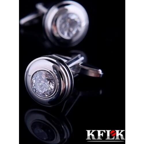 KFLK Jewelry shirt cufflink for mens designer Brand Crystal fashion Cuff link Wholesale Button High Quality guests